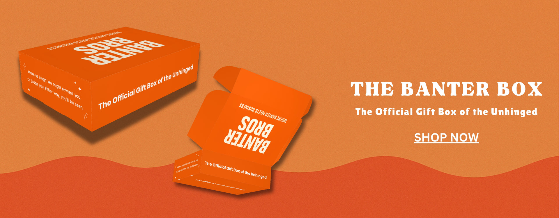 Banter Box adult humour gift set with contents